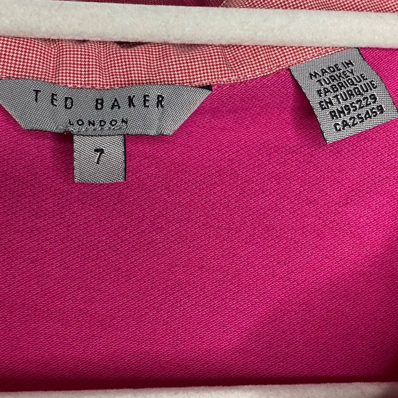 Men’s Ted Baker Pink Two Toned Norskep Polo Shirt Size 7 - Picture 3 of 8